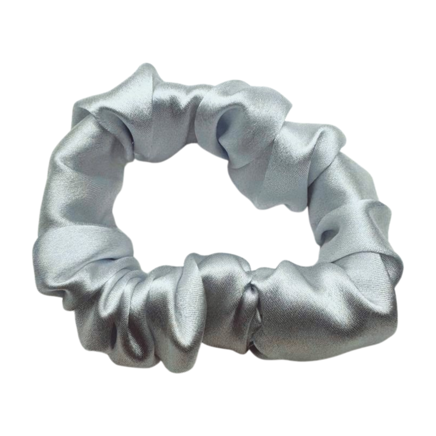White Satin Scrunchie
