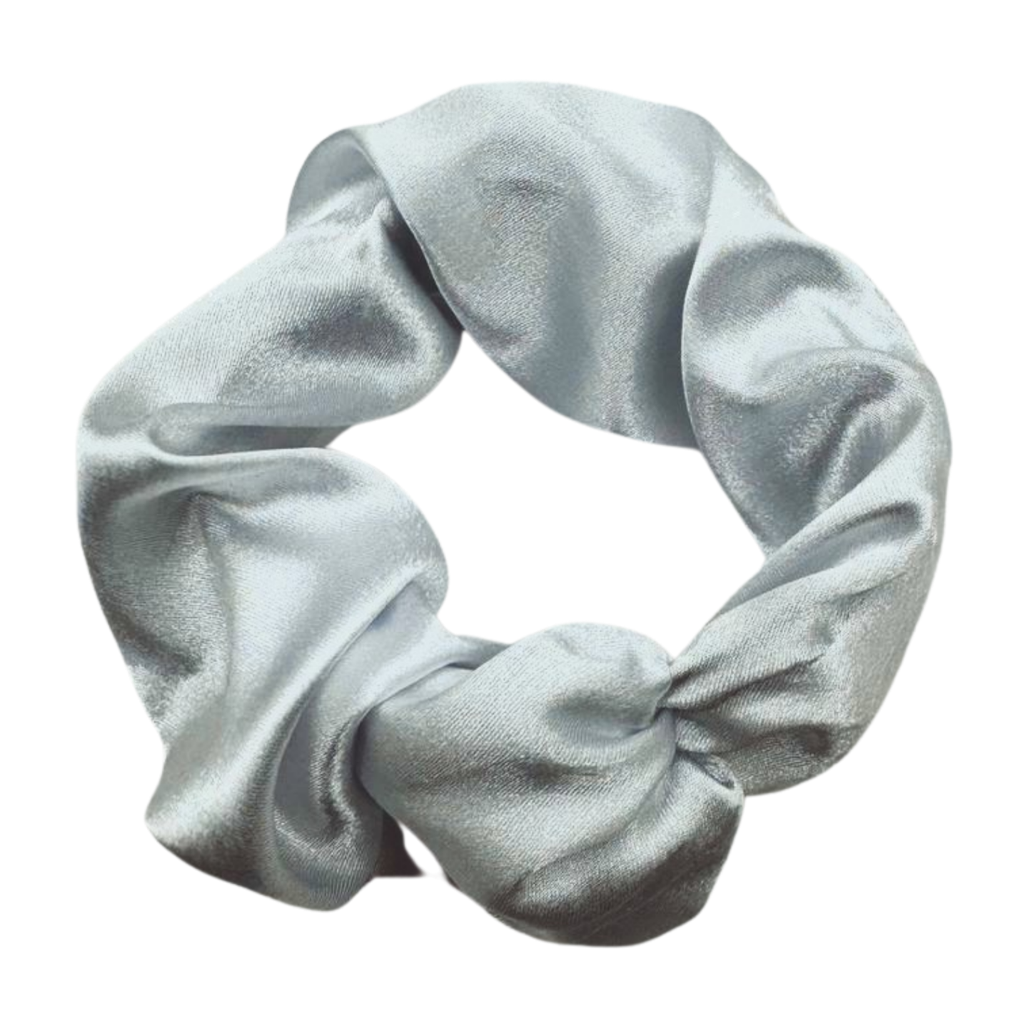 White Satin Scrunchie