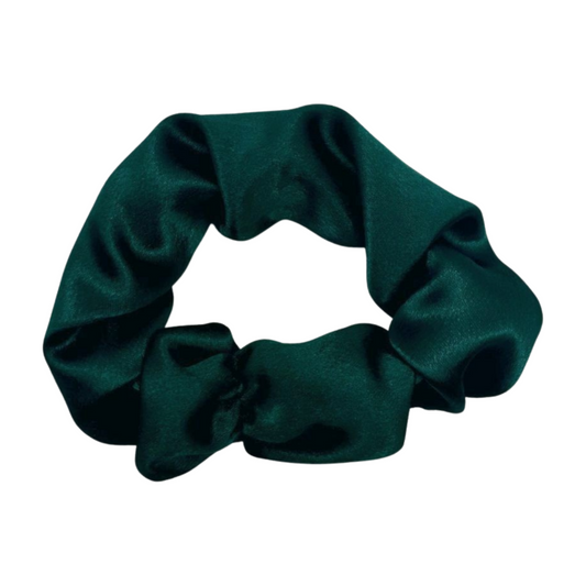 Emerald Green Satin Scrunchie